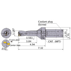 MVX1187X3C125 INDEXABLE DRILL