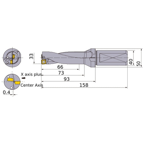 MVX3300X2F40 INDX DRILL