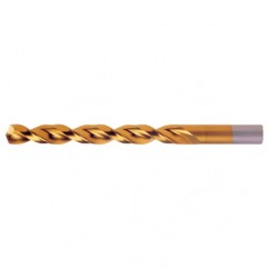 #9 RHS / RHC HSS-CO 8% (M42) 135 Degree Split Point Q-Cobalt Wide Land Parabolic Jobber Drill - TiN - Industrial Tool & Supply