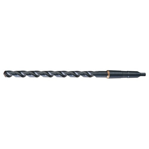 19/32 RHS / RHC HSS 118 Degree Notched Point Heavy Duty Extra Length Taper Shank Drill - Steam Oxide
