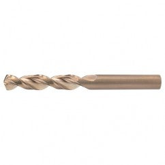 #31 RHS / RHC HSS-CO 8% (M42) 135 Degree Split Point Q-Cobalt Wide Land Parabolic Drill - Straw / Gold Oxide - Industrial Tool & Supply