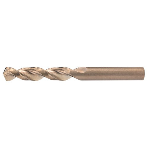 #7 RHS / RHC HSS-CO 8% (M42) 135 Degree Split Point Q-Cobalt Wide Land Parabolic Drill - Straw / Gold Oxide - Exact Industrial Supply