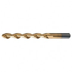 #10 RHS / RHC HSS 135 Degree Split Point Deep Hole Parabolic Drill - TiN - Industrial Tool & Supply