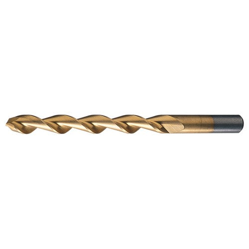 #6 RHS / RHC HSS 135 Degree Split Point Deep Hole Parabolic Drill - TiN - Exact Industrial Supply