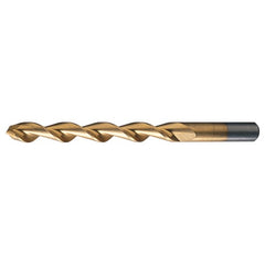 #6 RHS / RHC HSS 135 Degree Split Point Deep Hole Parabolic Drill - TiN - Exact Industrial Supply