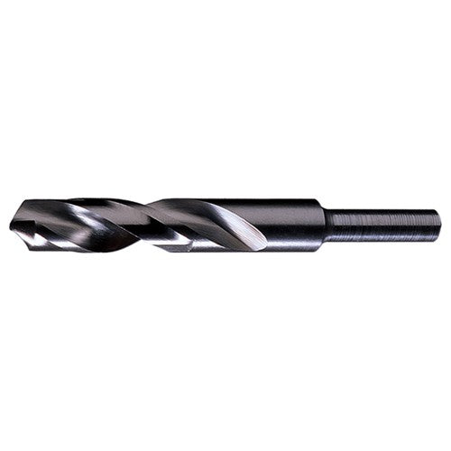 13/16 RHS / RHC HSS 118 Degree Radial Point 1/2″ Reduced Shank Silver & Deming Drill - Steam Oxide - Exact Industrial Supply