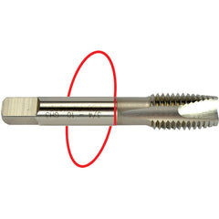 ‎3/8-24 Dia-H3-3 FL-Std Spiral Point Tap - Red Ring - Industrial Tool & Supply