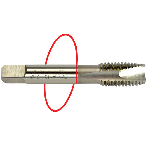 ‎5/16-24 Dia-H3-3 FL-Std Spiral Point Tap - Red Ring - Industrial Tool & Supply