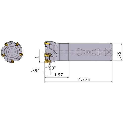 APX3000UR163FA12SA INDEXABLE ENDMIL