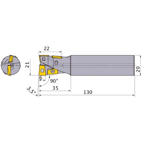 AQXR214SA20S INDEXABLE ENDMILL