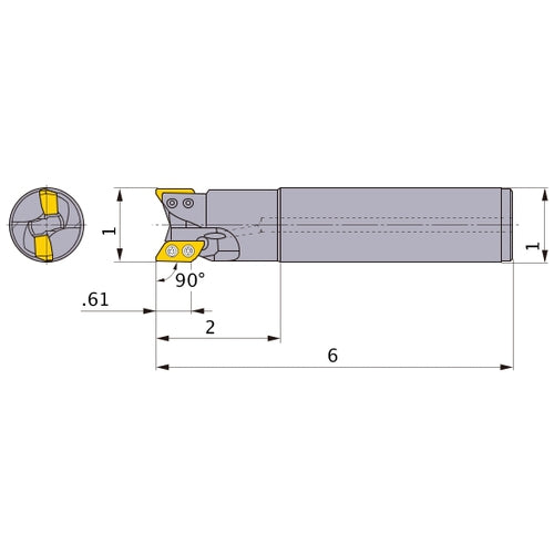 AXD4000UR162SA16SA INDEXABLE ENDMIL
