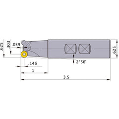 BRP3UNR101W10 INDEXABLE ENDMILL