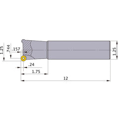 BRP6UPR202ELS20 INDEXABLE ENDMILL
