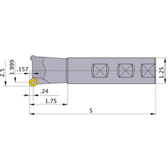 BRP6UPR405W20 INDEXABLE ENDMILL