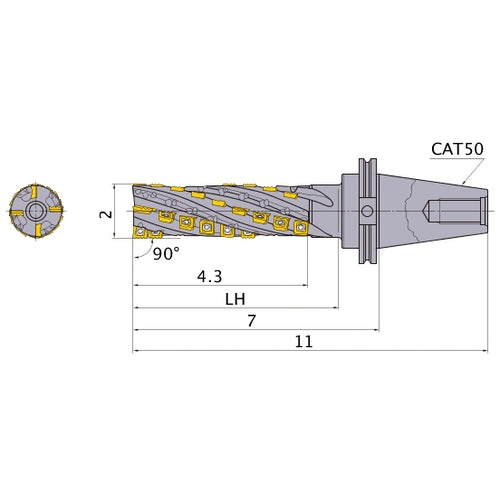 SPX4R3224CAT50NS INDEXABLE ENDMILL