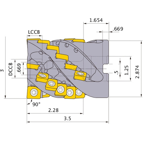 SPX4UR0324DA22A FACE MILL