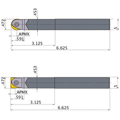 SRFU08S08LW INDEXABLE ENDMILL