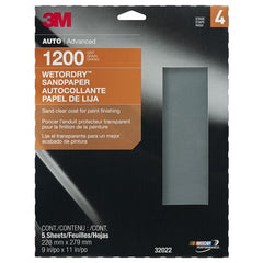 3M Wetordry Sandpaper 32022 9″ × 11″ 1200 Grit - Industrial Tool & Supply