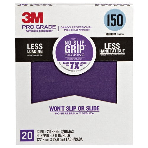 ‎3M Pro Grade Precision Faster Sanding Sanding Sheets150 grit Medium 27150TRI-20 9″ × 11″ - Industrial Tool & Supply