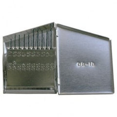 #61-#80 RHS / RHC HSS 118 Degree Radial Point General Purpose Jobber Lengh Drill Set - Steam Oxide - Industrial Tool & Supply
