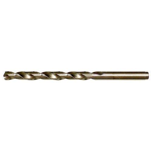 #6 RHS / RHC HSS-CO 8% (M42) 135 Degree Split Point Cobalt Heavy Duty Jobber Length Drill - Straw / Gold Oxide - Exact Industrial Supply