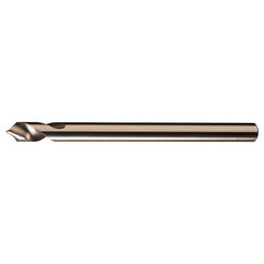 1″ × 8″ OAL 90 Degree HSSCoPM Radial NC Spotting Drills Gold-Black Oxide