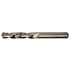 7/32 LHS / LHC HSS-CO 8% (M42) 135 Degree Split Point Cobalt Left Hand Mechanics Length Drill - Straw / Gold Oxide - Exact Industrial Supply