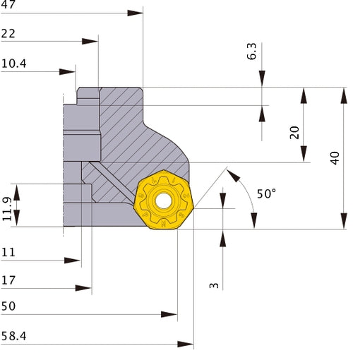 ‎AHX440S-050A04AR MILL