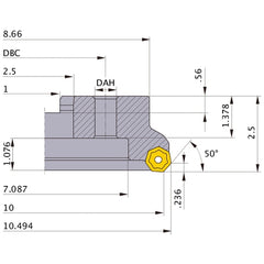 AHX640WR1024M FACE MILL