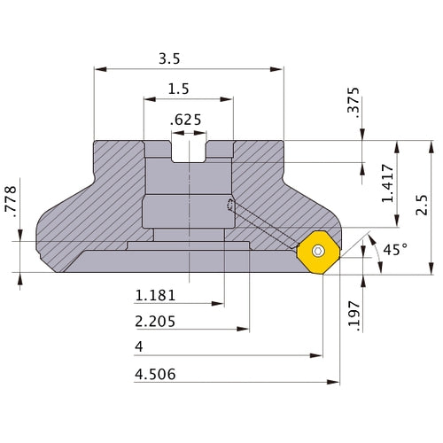 WSX445UR0405EA FACE MILL