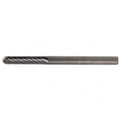 SC-7 Standard Cut Solid Carbide Bur-Cylindrical with Ball Nose - Industrial Tool & Supply