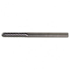 SC-7 Standard Cut Solid Carbide Bur-Cylindrical with Ball Nose - Industrial Tool & Supply