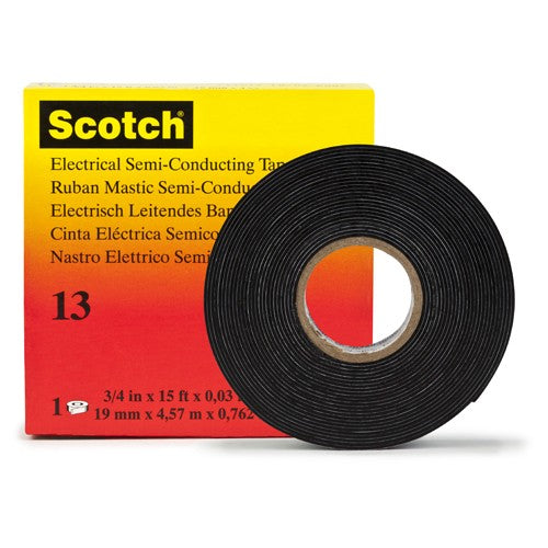 Scotch Electrical Semi-Conducting Tape 13 3/4″ × 15 ft Printed Black - Industrial Tool & Supply