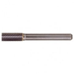 SB-51 Standard Cut Solid Carbide Bur-Cylindrical with End Cut - Industrial Tool & Supply