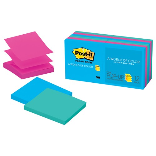 ‎Post-it Pop-up Notes R330-12AU 3″ × 3″ (76 mm × 76 mm) - Exact Industrial Supply