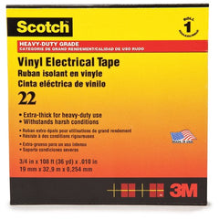 Scotch Vinyl Electrical Tape 22 1″ × 36 yd Black - Industrial Tool & Supply