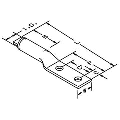 3M Scotchlok Aluminum Two Hole Lug 40141 up to 35 kV 3/0 AWG Ruby - Industrial Tool & Supply