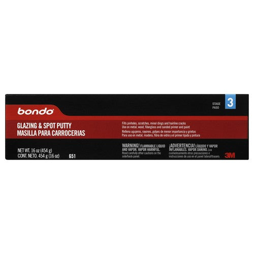 Bondo Glazing and Spot Putty 00651 16 oz - Industrial Tool & Supply