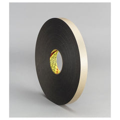 3M Double Coated Polyethylene Foam Tape 4496B Black 1/2″ × 36 yd 62 mil - Industrial Tool & Supply