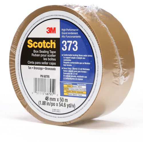 Scotch Box Sealing Tape 373 Tan 48 mm × 50 m - Industrial Tool & Supply