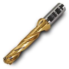 TD160008018R01 5xD Gold Twist Drill Body-Universal Flat Shank - Industrial Tool & Supply