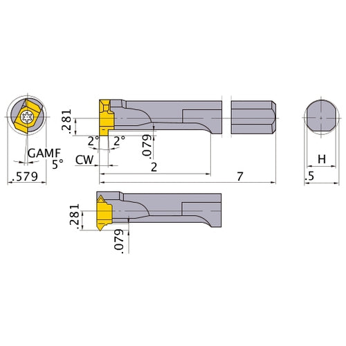 S-SL5NR08 BORING BAR