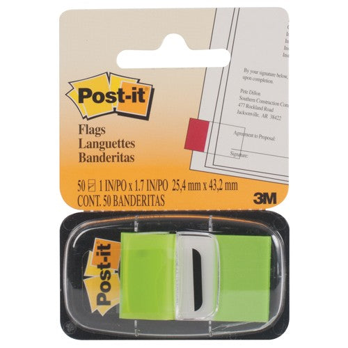 ‎Post-it Flags 680-22 (36) 1″ × 1.7″ (25 4 mm × 43 2 mm) Bright Green - Exact Industrial Supply