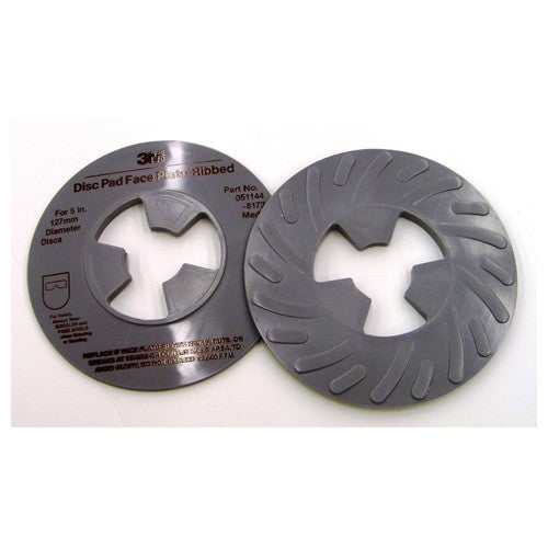 3M Disc Pad Face Plate Ribbed 81734 5″ Medium Gray - Industrial Tool & Supply