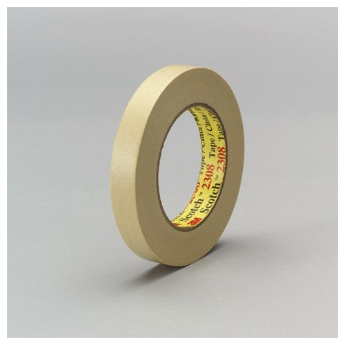 3M Masking Tape 2308 Tan 48 mm × 55 m 5.3 mil - Industrial Tool & Supply