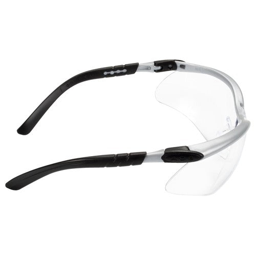 ‎3M BX Protective Eyewear 11380-00000-20 Clear Anti-Fog Lens Silver/Black Frame - Industrial Tool & Supply