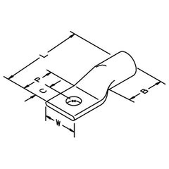 3M Scotchlok Copper One Hole Lug 30031 up to 35 kV 1/0 AWG Stud Size 5/16 (8) Pink - Industrial Tool & Supply