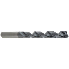 21/64″ Dia. × 0.3937″ Shank × 3.74″ Flute Length × 5.591″ OAL, 8xD, 140°, TA, 2 Flute, Coolant Thru, Round Solid Carbide Drill