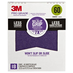 ‎3M Pro Grade Precision Faster Sanding Sanding Sheets 60 grit Coarse 27060TRI-18 9″ × 11″ - Industrial Tool & Supply