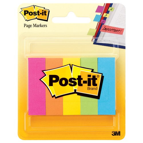 ‎Post-it Page Marker 670-5AN 1/2″ × 1 7/8″ (12 7 mm × 47 6 mm) Assorted Colors - Exact Industrial Supply